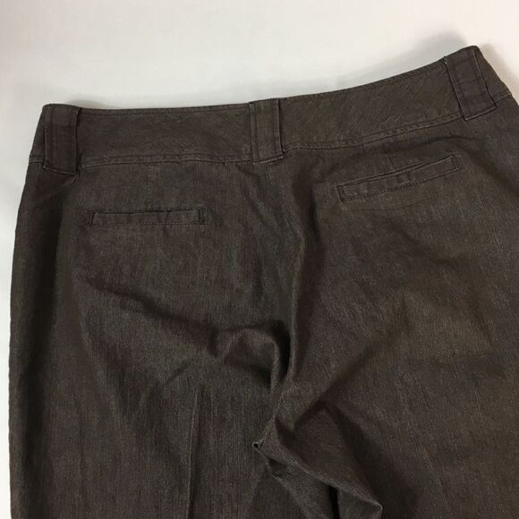 Larry Levine‎ Stretch Brown Jeans with Cuff Hem - Picture 5 of 7